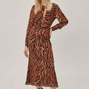 Nasty Gal Tiger Metallic Maxi Dress